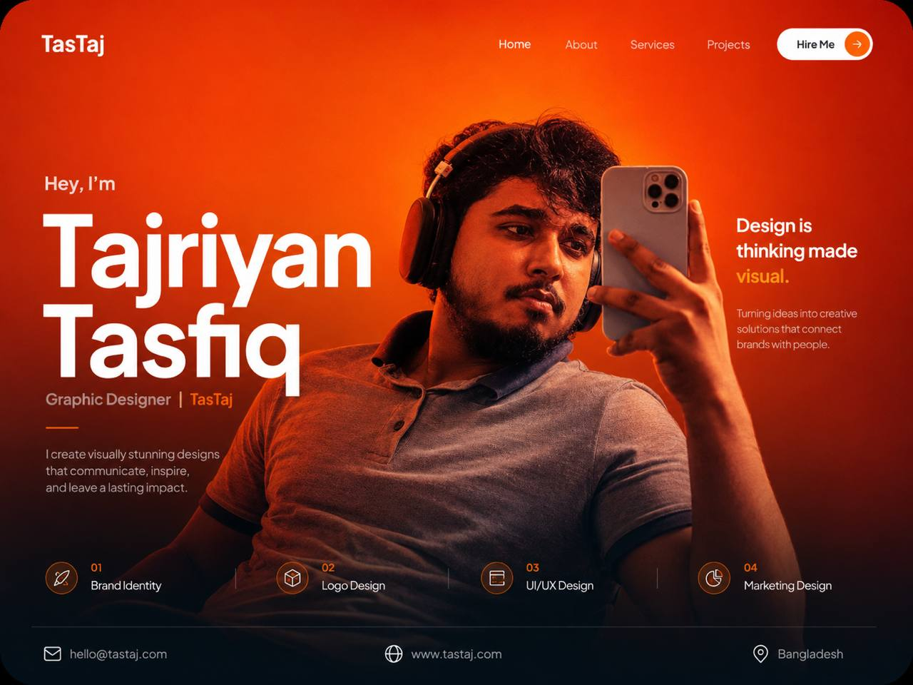 Tajriyan Tasfiq — Graphic Designer · TasTaj